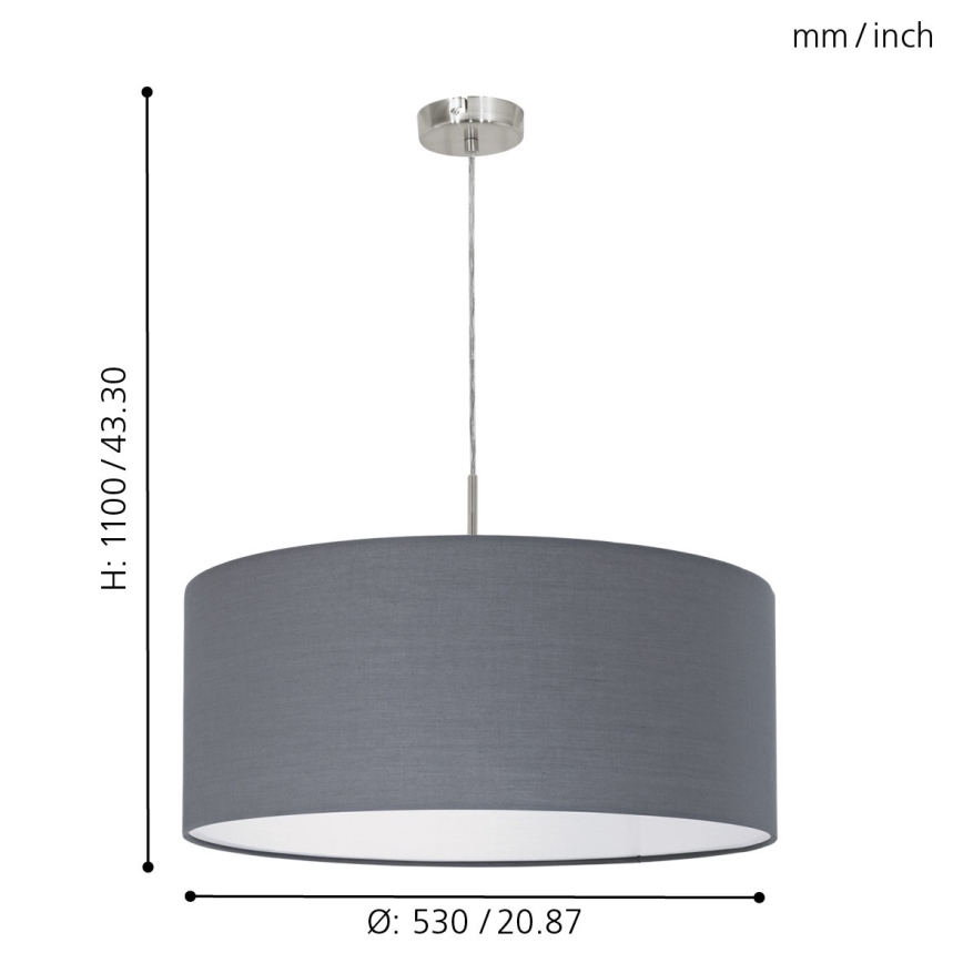 Eglo - Taklampa 1xE27/60W/230V