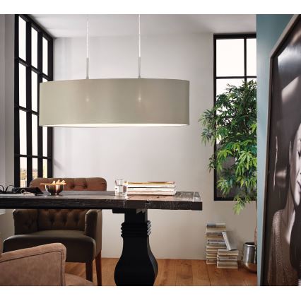 Eglo - Taklampa 2xE27/60W/230V taupe