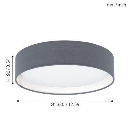 Eglo - LED taklampa 1xLED/12W/230V