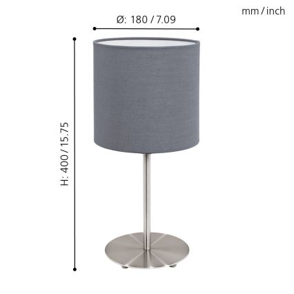 Eglo - Bordslampa 1xE27/60W/230V
