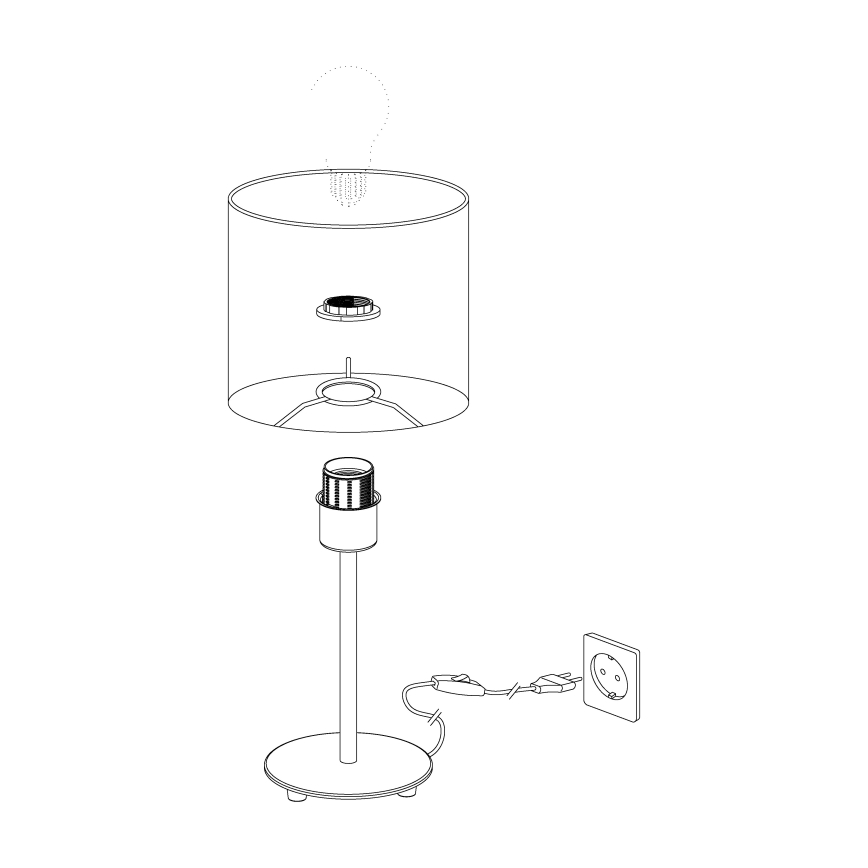 Eglo - Bordslampa 1xE27/60W/230V