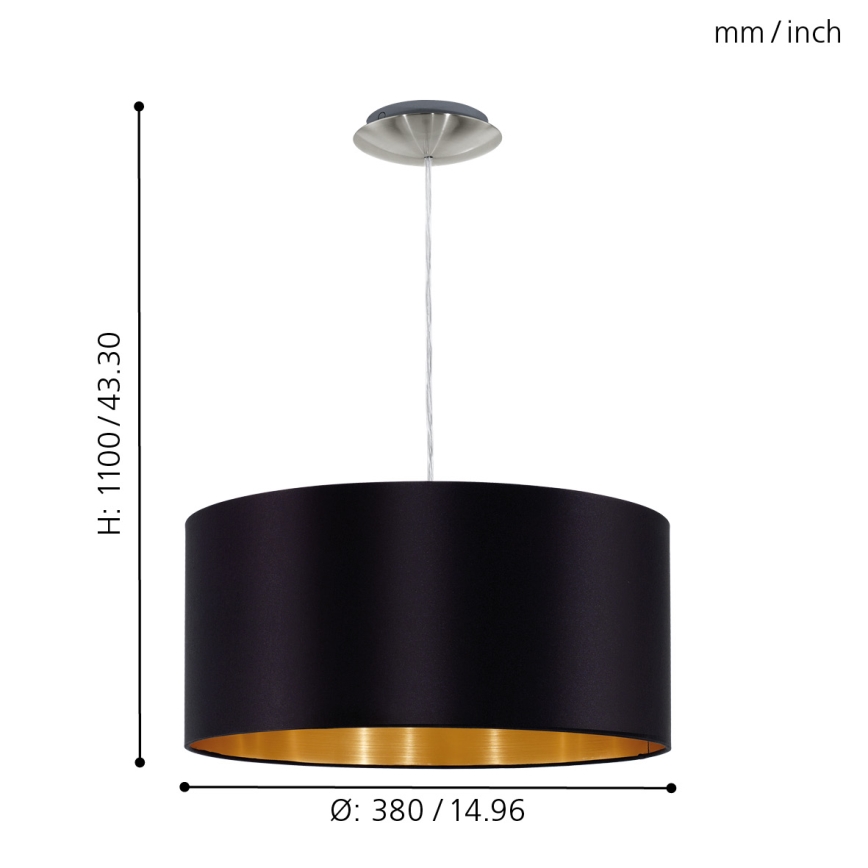 Eglo - Taklampa 1xE27/60W/230V