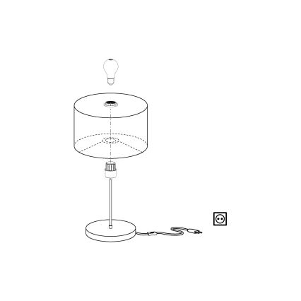 Eglo 31628 - Bordslampa  MASERLO 1xE27/60W/230V