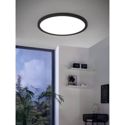 Eglo 31703 - LED RGBW dimmbar taklampa ROVITO-Z LED/14,6W/230V 2700-6500K Ø 29,5 cm svart