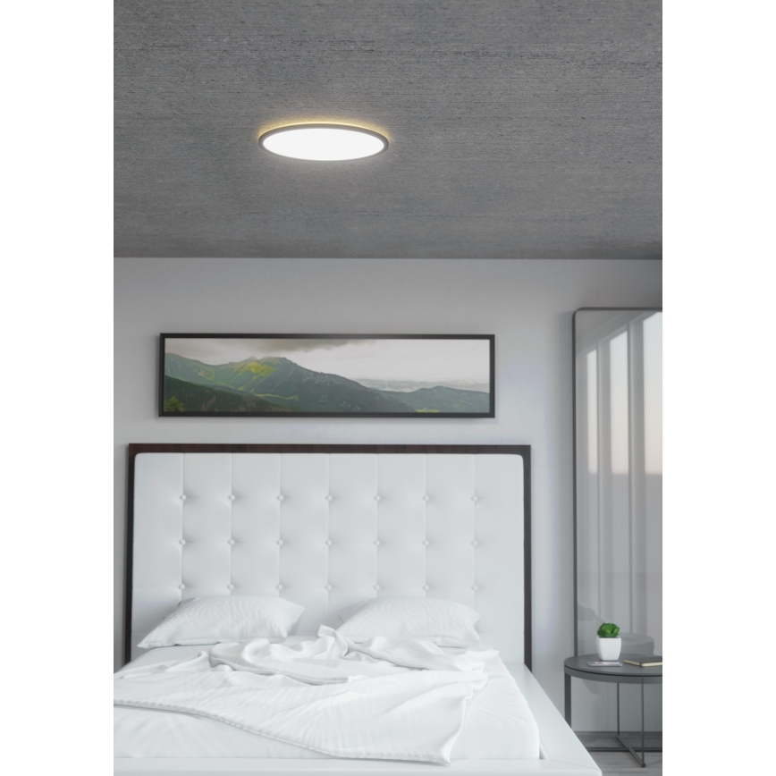 Eglo 31704 - LED RGBW dimmbar taklampa ROVITO-Z 1xLED/16,5W/230V 2700-6500K Ø 42 cm svart + fjärrkontroll