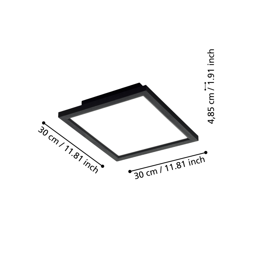 Eglo 31723 - LED Dimbar taklampa SALOBRENA-Z LED/15,3W/230V 2700-6500K svart