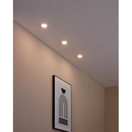 Eglo 31741 - Set om 3 dimbara infällda badrumsarmaturer FUEVA-Z LED/2,8W/230V 2700-6500K IP44 vit Ø 8,5 cm