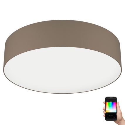 Eglo 31767 - LED RGBW dimbar taklampa ROMAO-Z LED/35W/230V 2700-6500K Ø 57 cm taupe