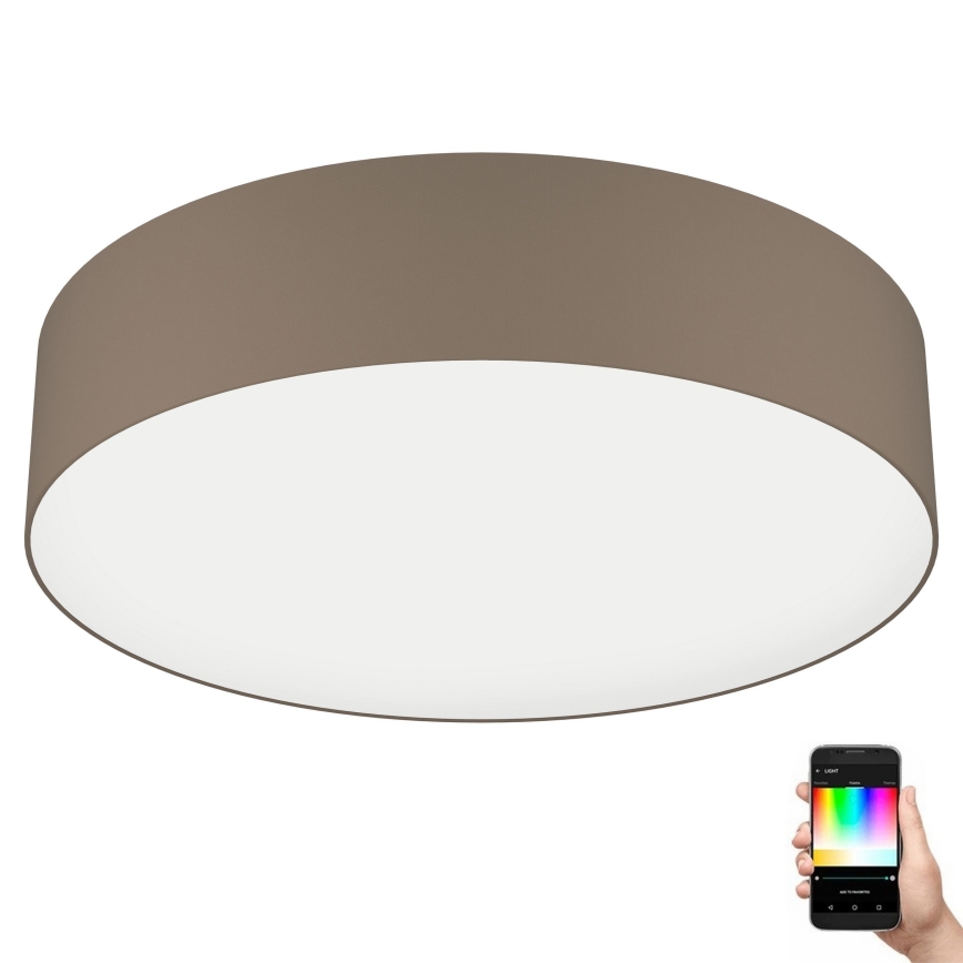 Eglo 31767 - LED RGBW dimbar taklampa ROMAO-Z LED/35W/230V 2700-6500K Ø 57 cm taupe