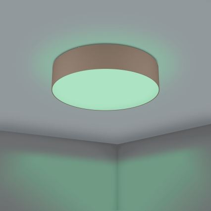 Eglo 31767 - LED RGBW dimbar taklampa ROMAO-Z LED/35W/230V 2700-6500K Ø 57 cm taupe