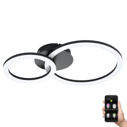 Eglo 31772 - LED Dimbar taklampa PARRAPOS-Z LED/15W/230V 3000-6500K svart