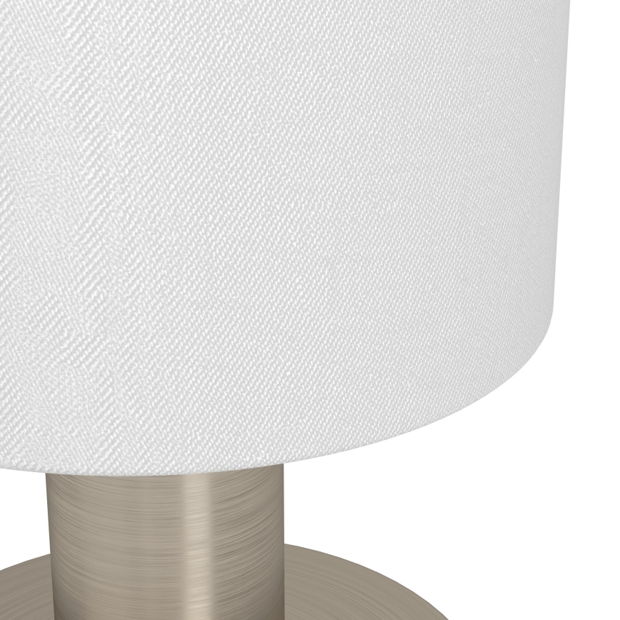 Eglo - Bordslampa 1xE14/40W/230V vit/mattkrom