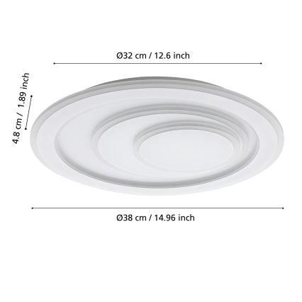 Eglo - LED taklampa LED/14,7W/230V diameter 38 cm