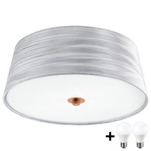 Eglo 32111- LED taklampa FONSEA 1 2xE27/9W/230V silver/koppar