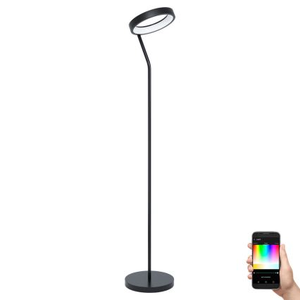 Eglo 32327 - LED RGBW dimmerbar golvlampa MARGHERA-C LED/15,5W/230V 2700-6500K svart