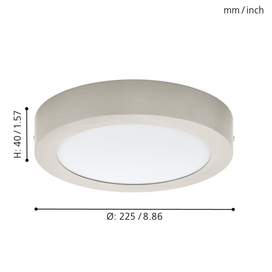 Eglo 32442 - LED-taklampa FUEVA 1 LED/18W/230V Ø 22,5 cm