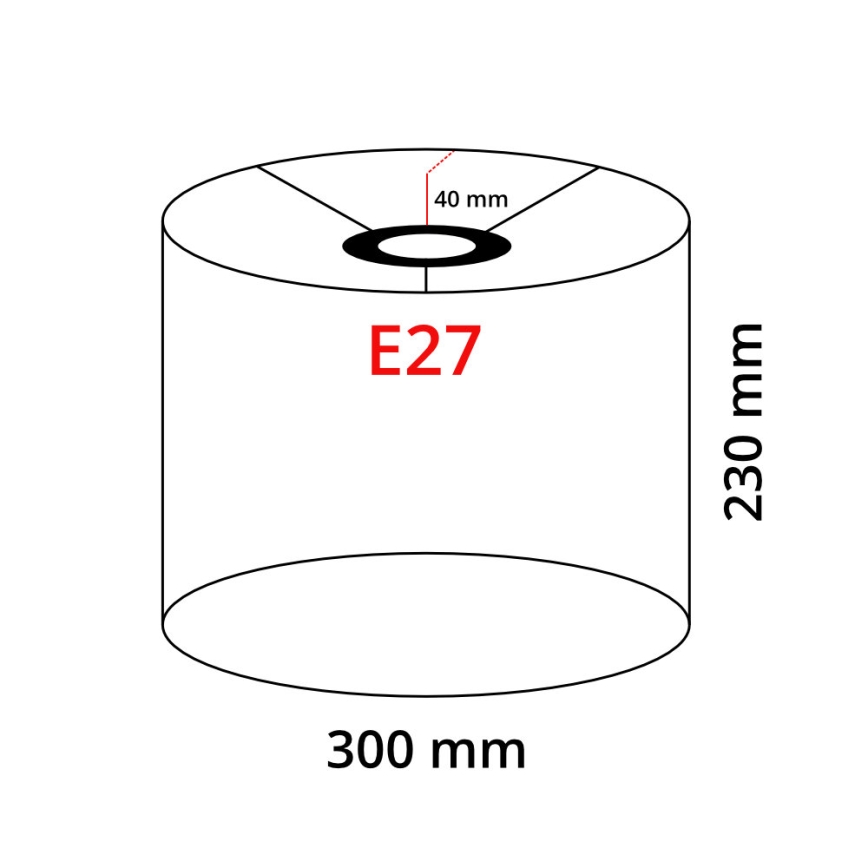 Eglo 32488 - Universell lampskärm TUNJA E27 Ø 30 cm taupe