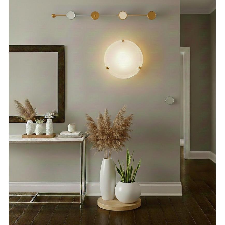 Eglo 32601 - LED taklampa SALOME LED/11W/230V Ø 30 cm guldfärgad/alabasterglas