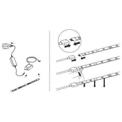 Eglo - LED RGB-remsa 5m STRIPE-C LED/19W/230V