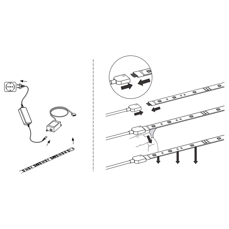 Eglo - LED RGB-remsa 5m STRIPE-C LED/19W/230V