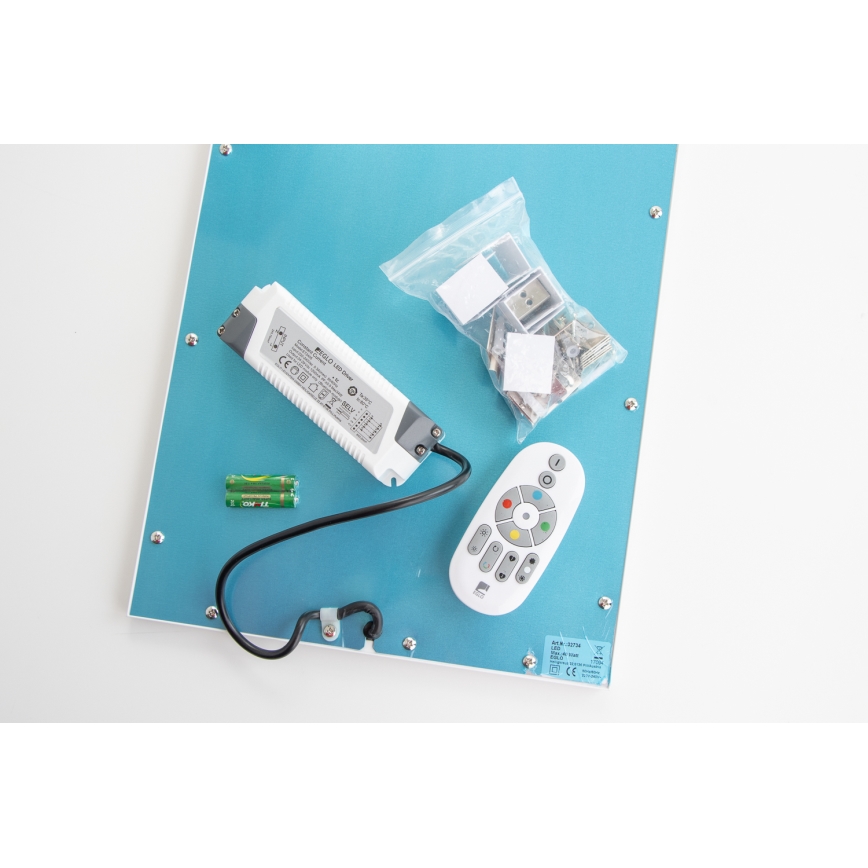 Eglo 32734 - LED RGBW dimmbar ytmonterad 2 i 1 SALOBRENA-C LED/34W/230V vit + fjärrkontroll