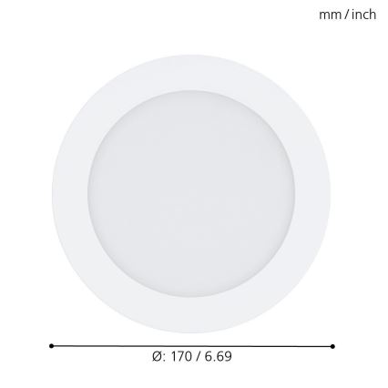 Eglo - LED RGB dimbar infälld taklampa FUEVA-C LED/10,5W/230V Ø 17 cm