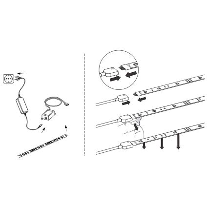 Eglo - LED RGB-slinga 3m STRIPE-C LED-RGB/11,4W/230V