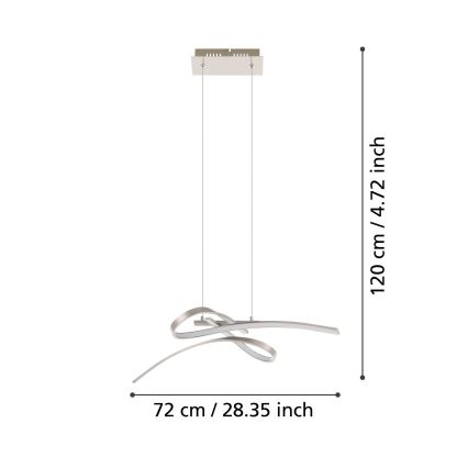 Eglo 32853 - LED-pendel med kabel SYMPHONIE LED/18,9W/230V