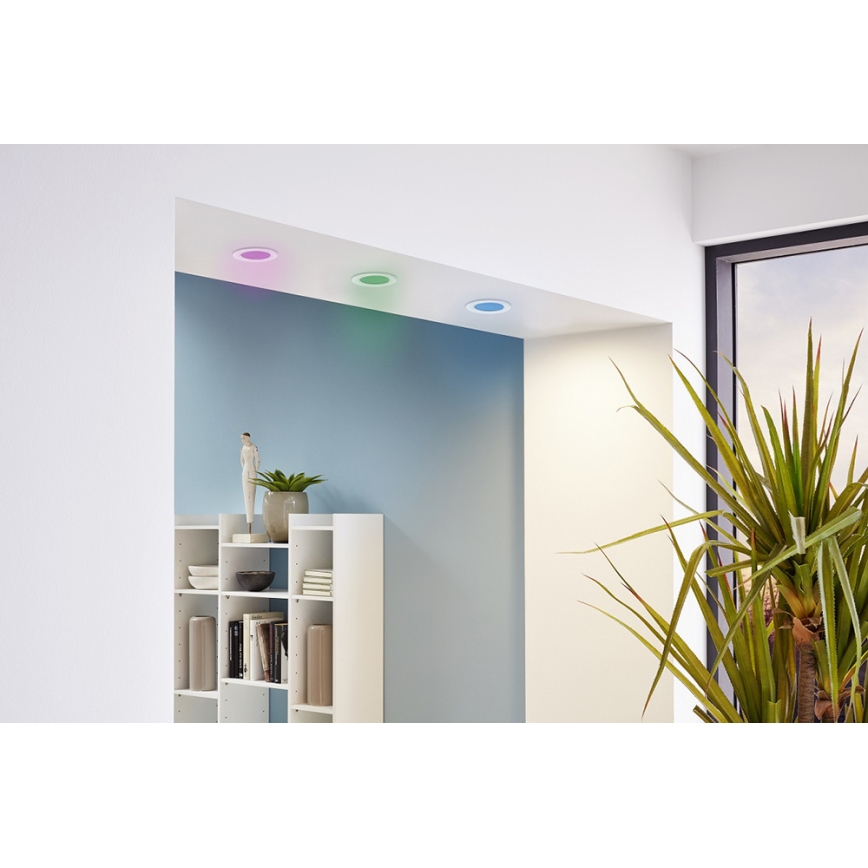 Eglo - Set med 3 RGB-dimbara infällda downlights FUEVA-C 1xLED/3W/230V Ø 8,5 cm