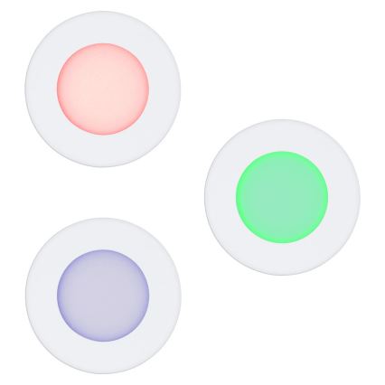Eglo - Set om 3 dimbara RGB-LED infällda taklampor FUEVA-C LED/3W/230V Ø 8,5 cm