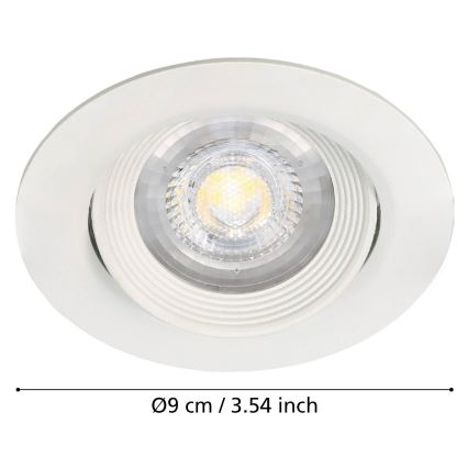 Eglo - 3-pack infällda takarmaturer SARTIANO LED/5W/230V