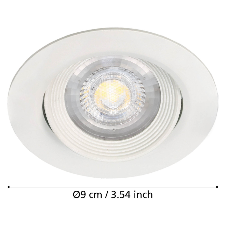 Eglo - 3-pack infällda takarmaturer SARTIANO LED/5W/230V