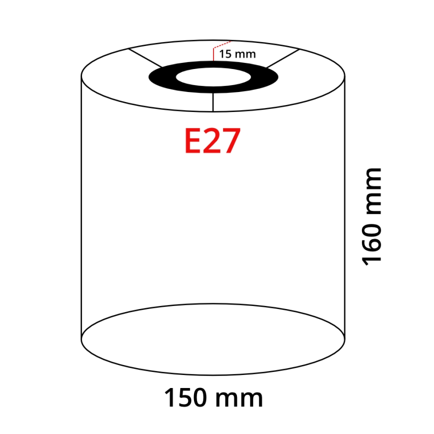 Eglo 32913 - Universell lampskärm TUNJA E27 Ø 15 cm taupe