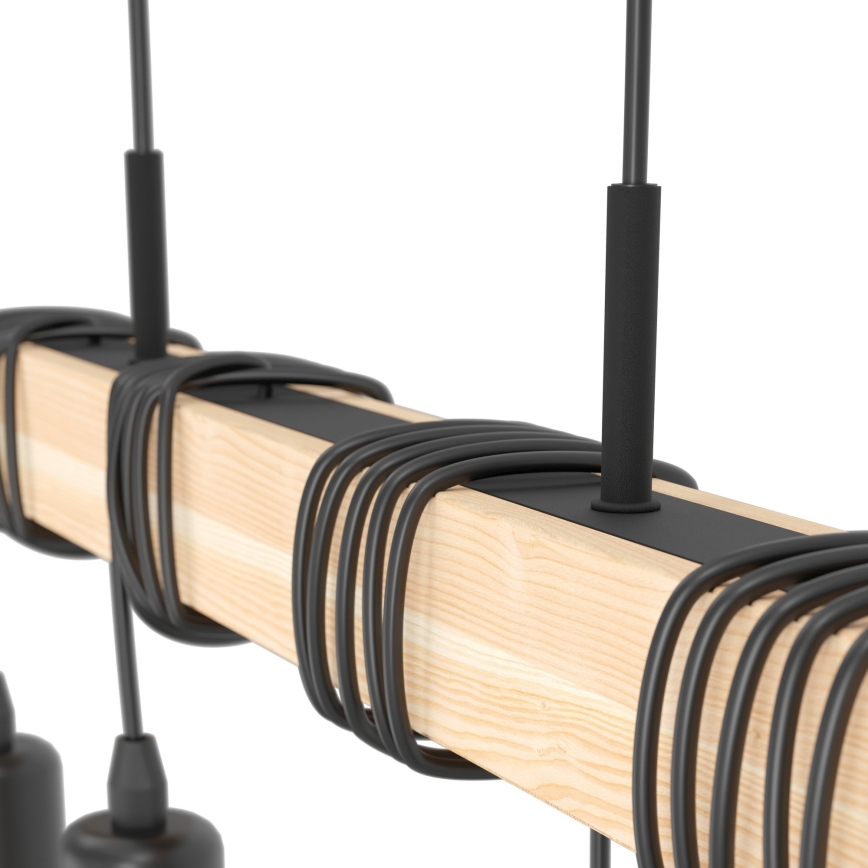 Eglo 32916 - Ljuskrona med snöre TOWNSHEND 4xE27/60W/230V