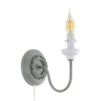 Eglo 33003 - Vägglampa 1xE14/40W/230V grå