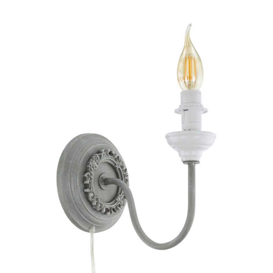 Eglo 33003 - Vägglampa 1xE14/40W/230V grå