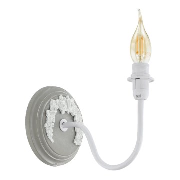 Eglo 33005 - Vägglampa 1xE14/40W/230V vit/grå