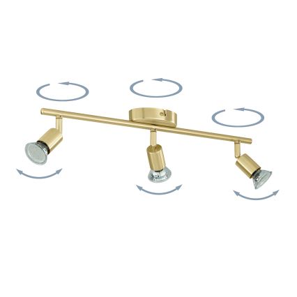 Eglo - LED spotlight 3xGU10/2,8W/230V 3000K guld