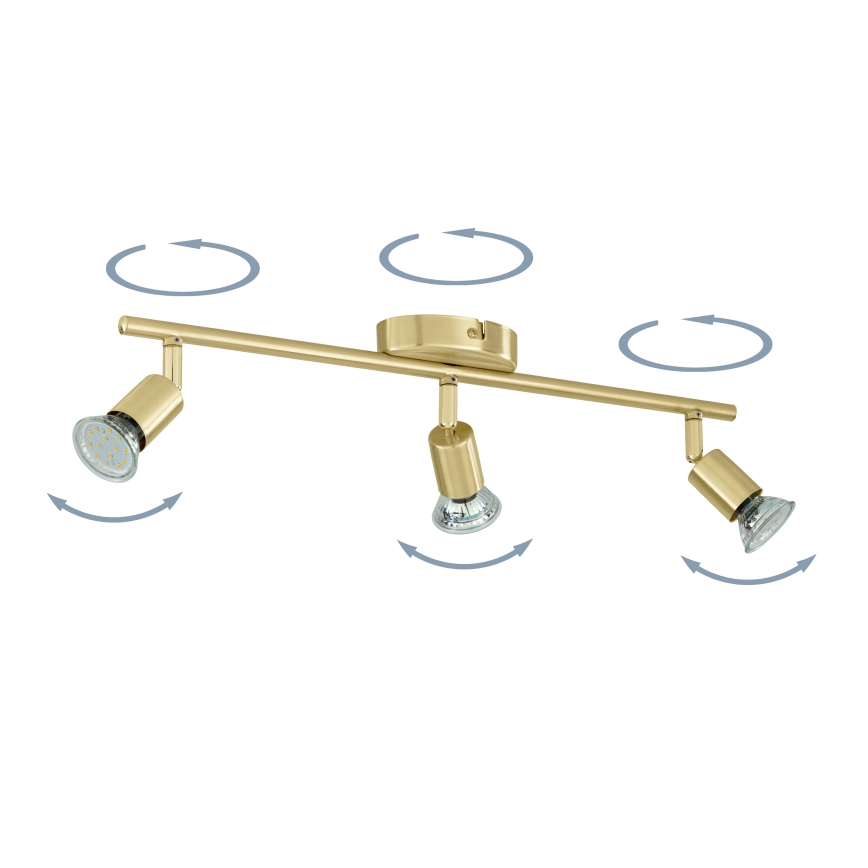 Eglo - LED spotlight 3xGU10/2,8W/230V 3000K guld