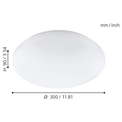 Eglo 33219 - LED RGBW dimbar taklampa GIRON-C LED/17W/230V Ø 30 cm vit