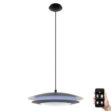 Eglo 33226 - LED RGBW Ljusreglerad ljuskrona på textilsladd MONEVA-C LED/27W/230V
