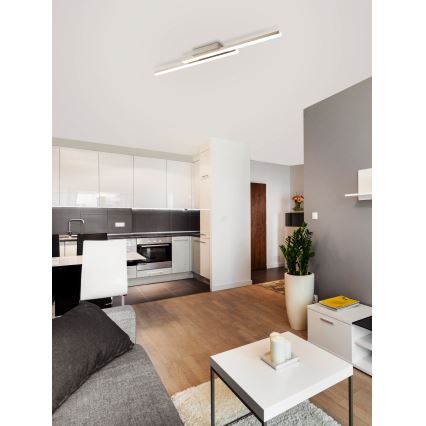 Eglo 33229 - LED RGBW, kan dimras, ytmonterad plafond FRAIOLI-C LED/34W/230V 2700-6500K mattkrom