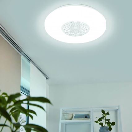 Eglo 33248 - LED RGBW dimbar taklampa CAPASSO-C LED/17W/230V 2700-6500K Ø 34 cm