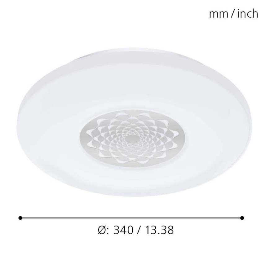 Eglo 33248 - LED RGBW dimbar taklampa CAPASSO-C LED/17W/230V 2700-6500K Ø 34 cm