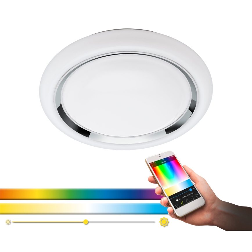 Eglo 33254 - LED RGBW dimbar taklampa CAPASSO-C LED/17W/230V 2700-6500K Ø 34 cm
