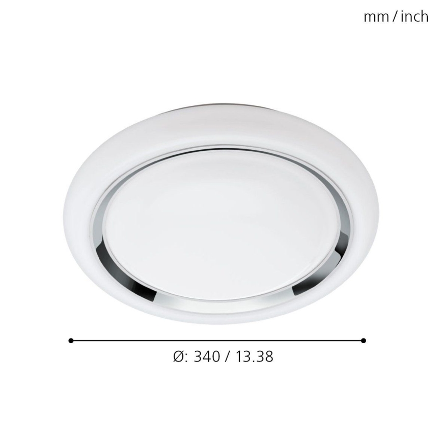 Eglo 33254 - LED RGBW dimbar taklampa CAPASSO-C LED/17W/230V 2700-6500K Ø 34 cm