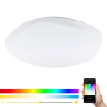 Eglo 33272 - LED RGBW Dimbar taklampa TOTARI-C LED/34W/230V 2700-6500K vit + fjärrkontroll