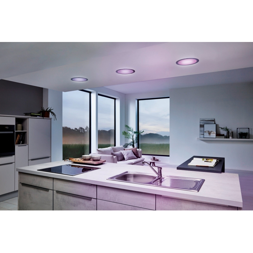 Eglo 33317 - LED RGBW dimbar infälld takarmatur FUEVA-C LED/15,6W/230V 2700-6500K Ø 22,5 cm