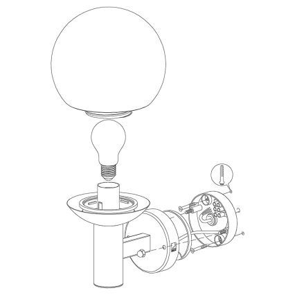 Eglo 33564 - LED utomhusvägglampa NISIA-C LED/9W/230V IP44