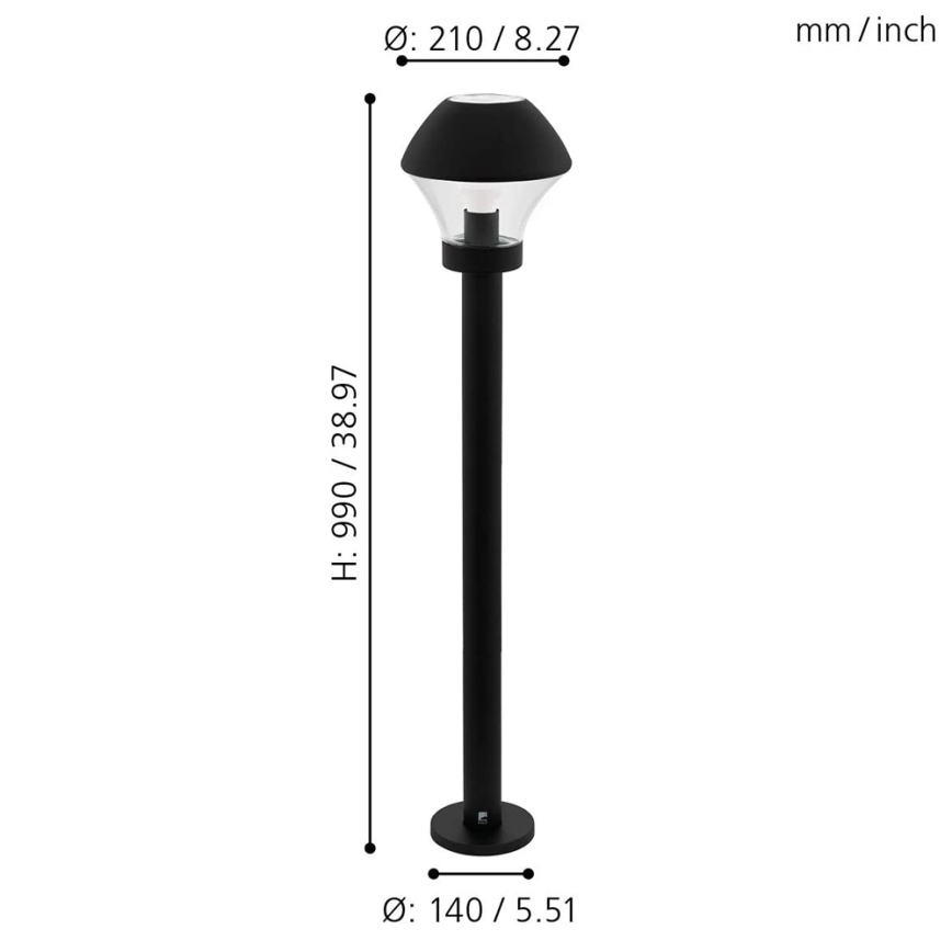 Eglo 33568 - Dimbara LED-utomhuslampan VERLUCCA-C 1xE27/9W/230V IP44